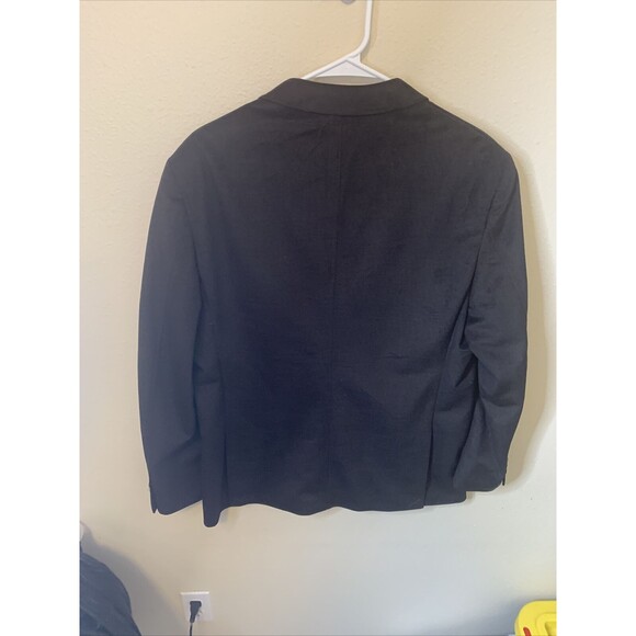 Pronto Uomo M Black Wool Two Button Mens Sport Coat Blazer Jacket - MSRP $149.99 - Picture 7 of 8